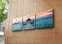 Wallity Conjunto de 3 Relojes de Pared de Lienzo Decorativo Multicolor